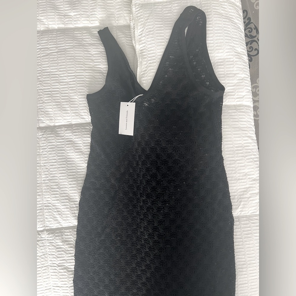Asta Resprt black glitter knit bathing suit cover up